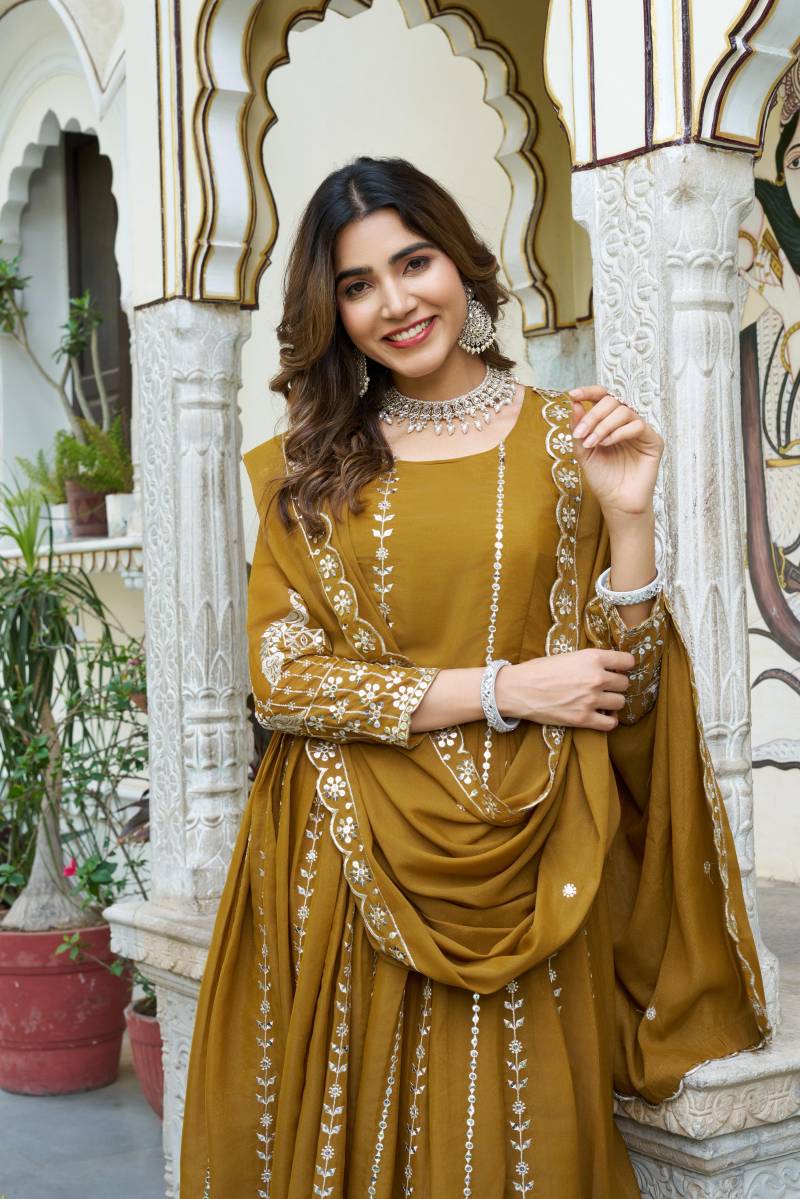 Src 139 Star Georgette Festival Special Long Gown Collection