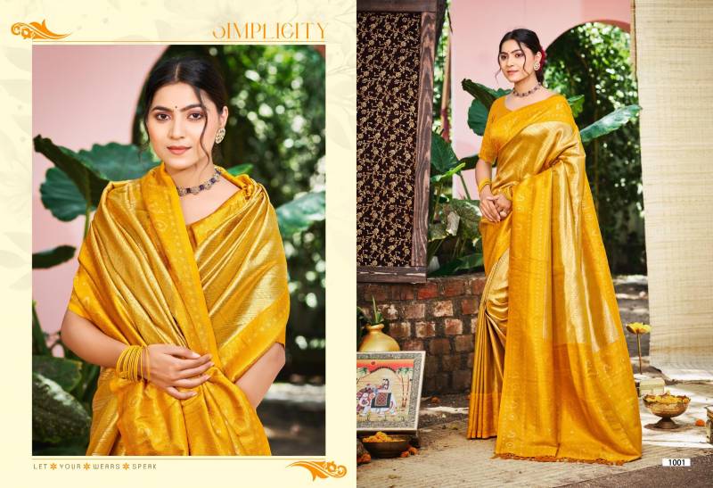 Bunawat Nikhila Silk And Kanjivaram Silk Sangam Printed Saree Collection