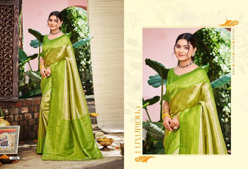 Bunawat Nikhila Silk And Kanjivaram Silk Sangam Printed Saree Collection