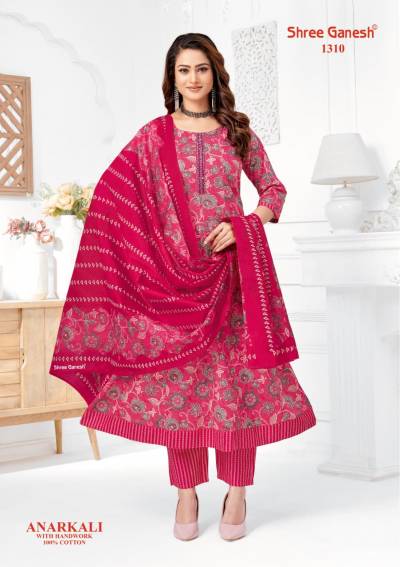 Shree Ganesh Zeenat Vol 3 Readymade Cotton Anarkali Style Kurti Set