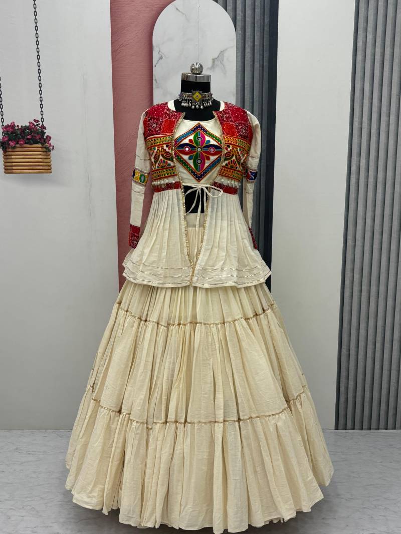 Src 120 Pure Cotton Navratri Special Gamathi Worked Lehenga choli