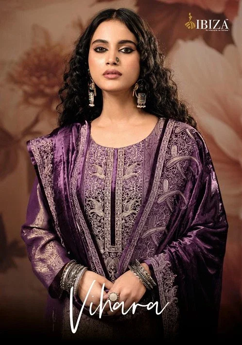 Ibiza Vihara Kimkhab Jacquard Embroidered Salwar Suit Collection