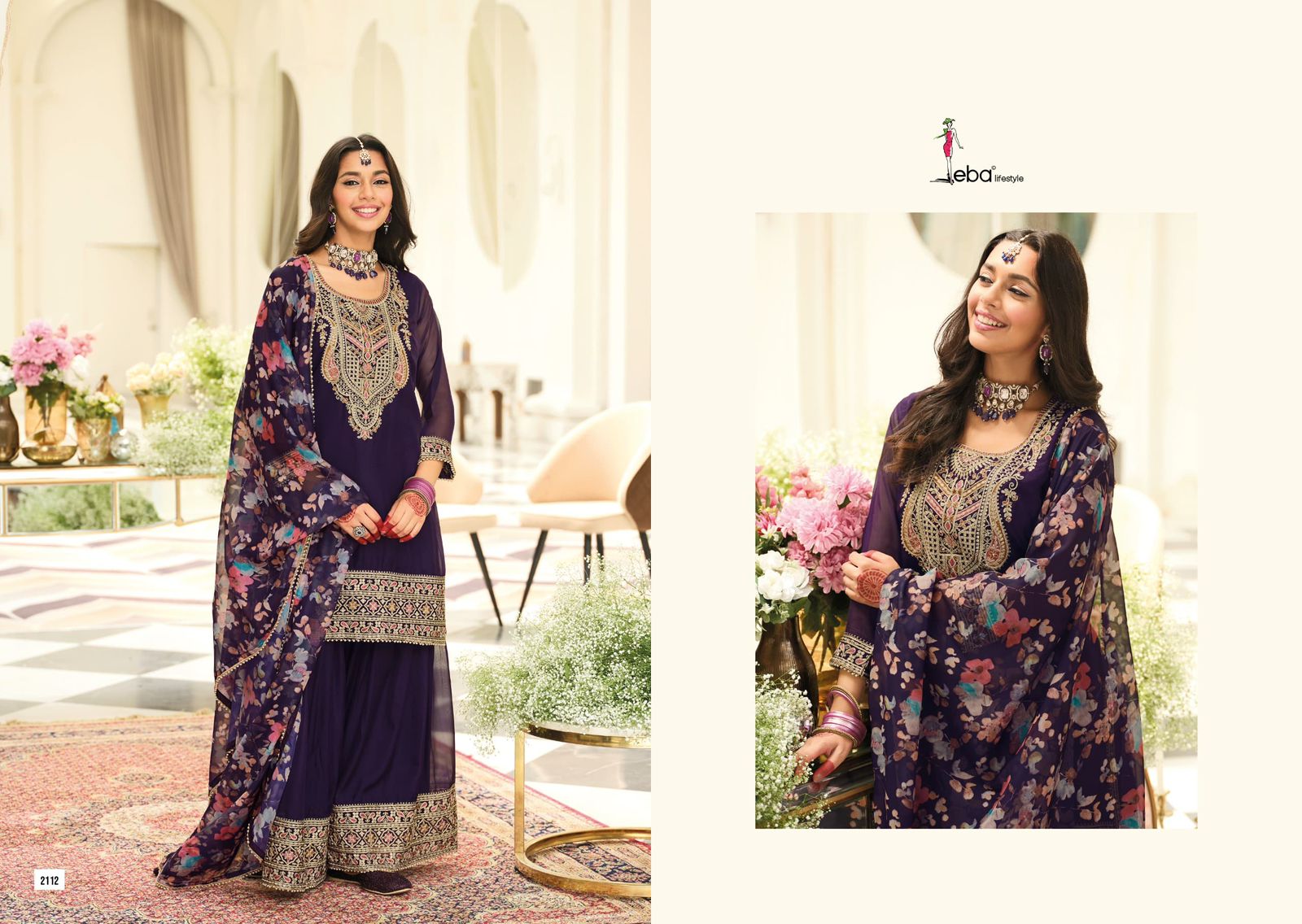 Eba Nidhi Organza Embroidery Readymade Salwar Suit