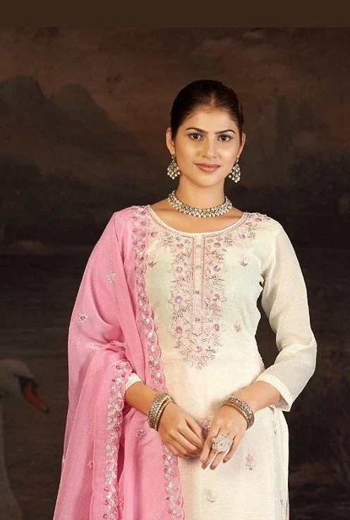 Four Dots Farida Crush Silk Fancy Dress Material Collection