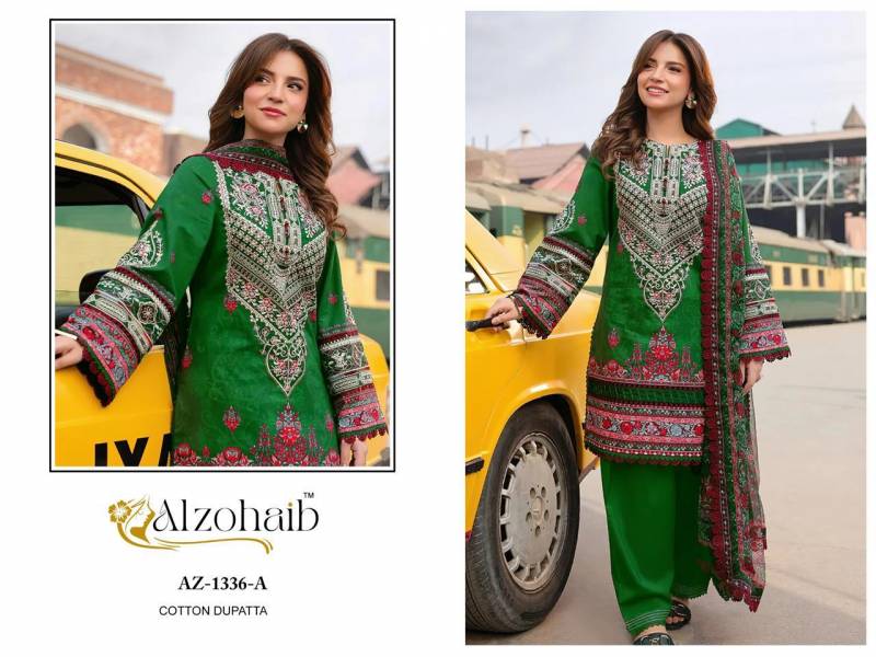 Alzohaib Az 1336 And 1337 Cotton Dupatta Cotton Pakistani Suits