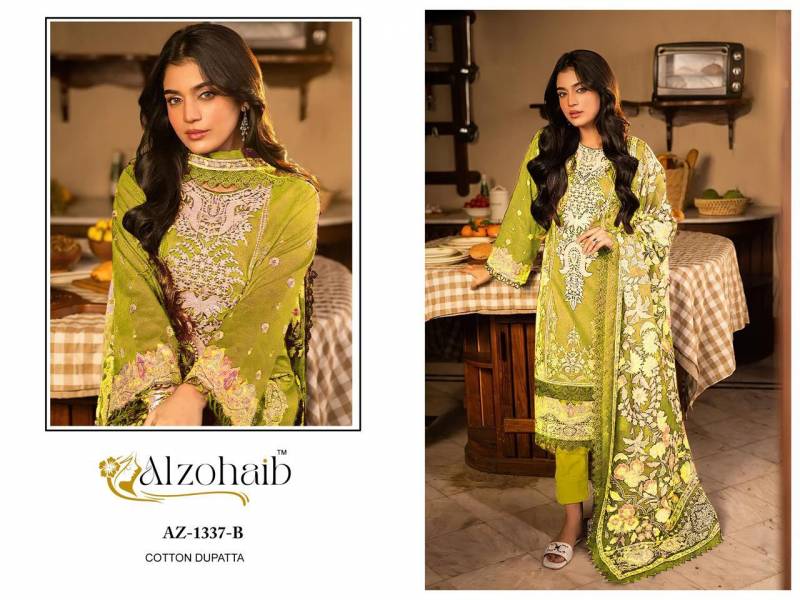 Alzohaib Az 1336 And 1337 Cotton Dupatta Cotton Pakistani Suits