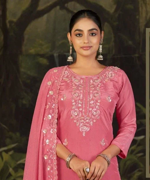 Fourdots Sania Stylish Glass Organza Dress Material Collection