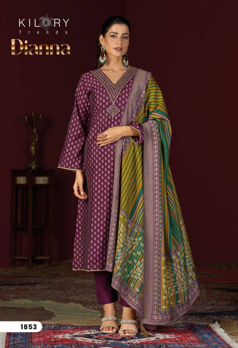 Kilory Dianna Masleen Silk Printed Salwar Suit Collection