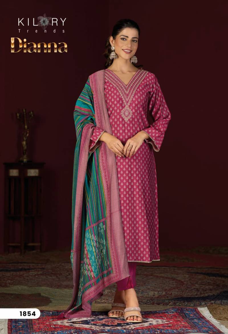 Kilory Dianna Masleen Silk Printed Salwar Suit Collection