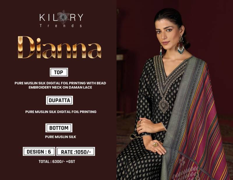 Kilory Dianna Masleen Silk Printed Salwar Suit Collection