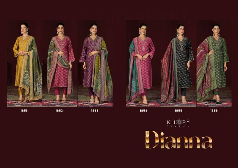 Kilory Dianna Masleen Silk Printed Salwar Suit Collection