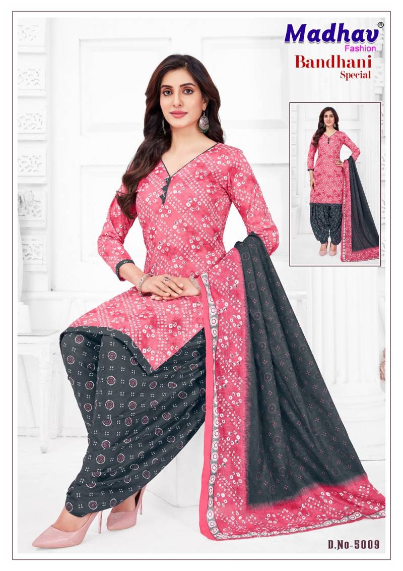 Madhav Bandhani Special Vol 5 Cotton Dress Material Collection