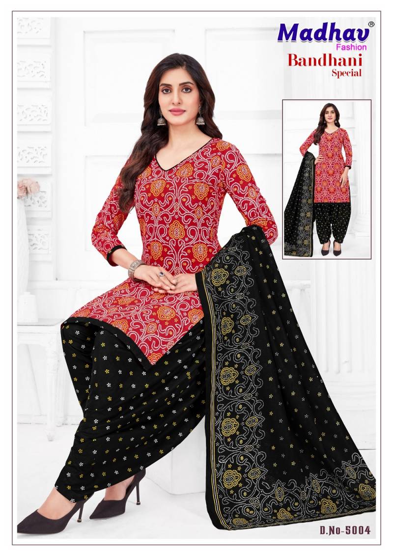 Madhav Bandhani Special Vol 5 Cotton Dress Material Collection