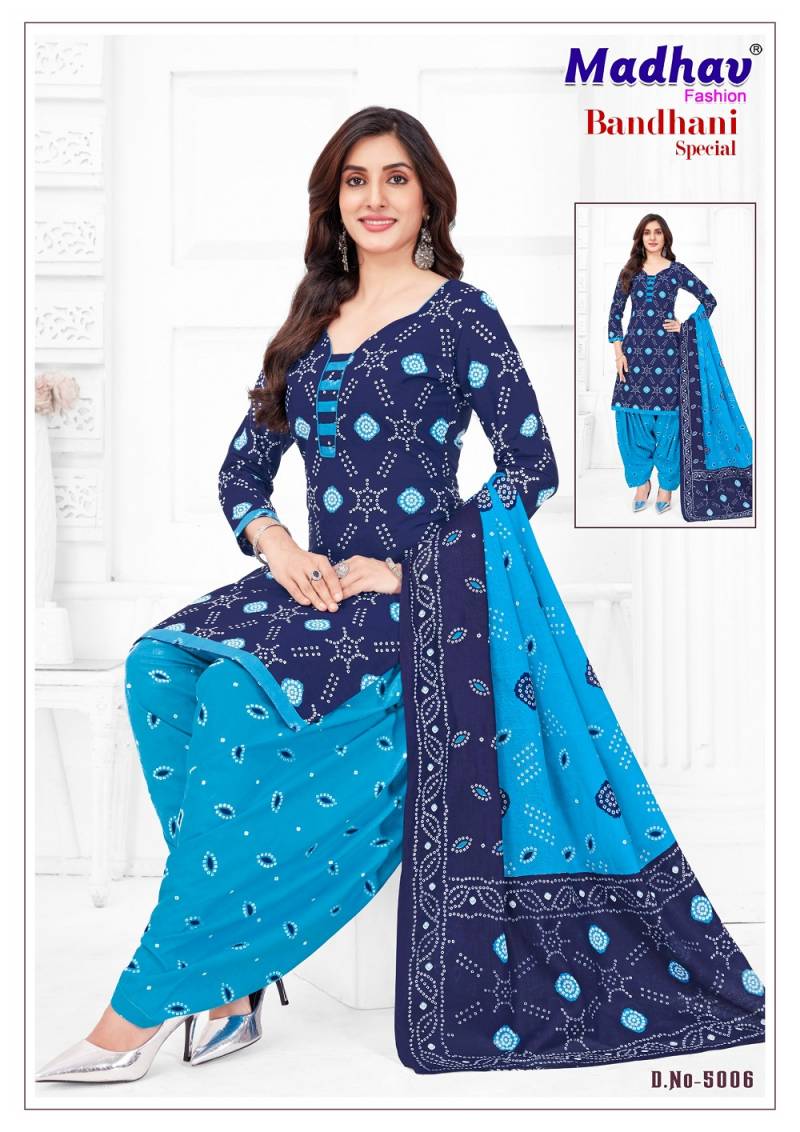 Madhav Bandhani Special Vol 5 Cotton Dress Material Collection