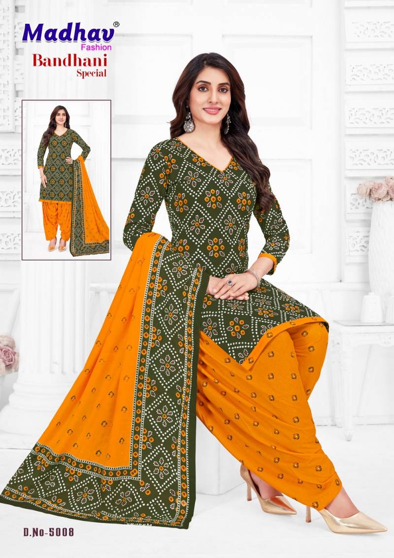 Madhav Bandhani Special Vol 5 Cotton Dress Material Collection