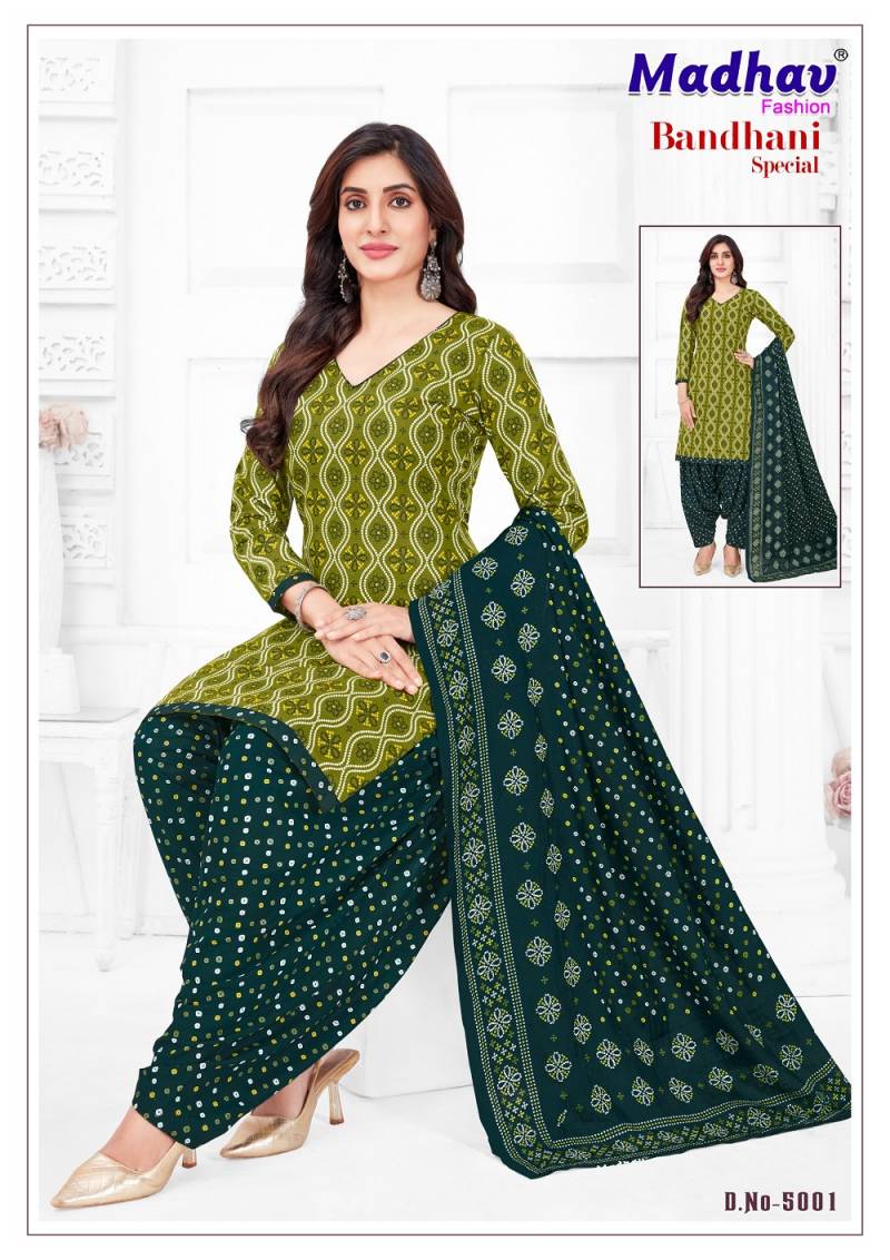 Madhav Bandhani Special Vol 5 Cotton Dress Material Collection