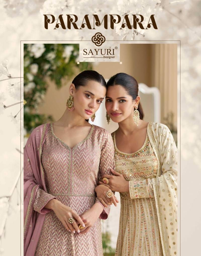 Sayuri Parampara Georgette Embroidery Gown Party Wear Collection