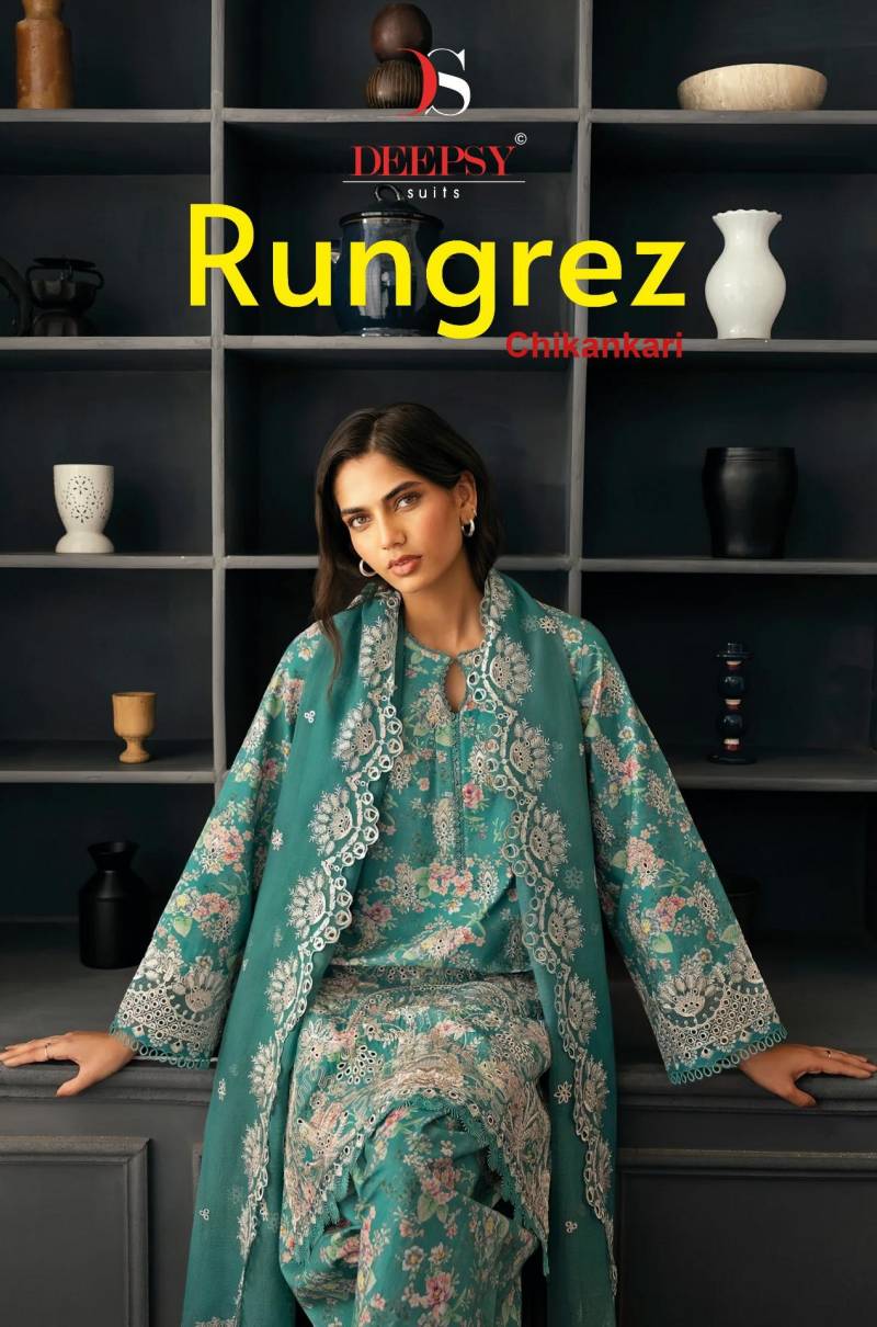 Deepsy Rungrez Chikankari Vol 25 Cotton Embroidery Suits Collection