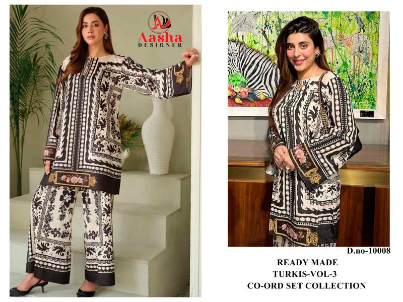 Aasha Turkis Vol 3 Modal Sattin Co Ord Set Collection