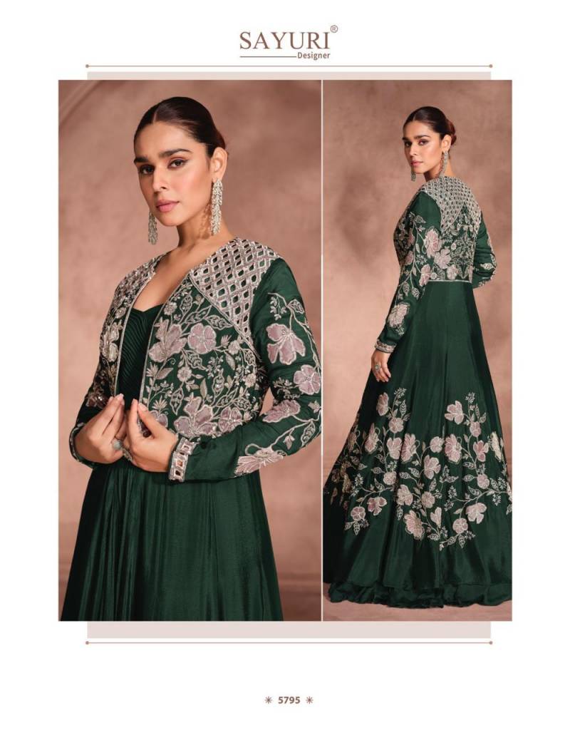 Sayuri Mannat Chinon Silk Embroidered Designer Party Wear Collection