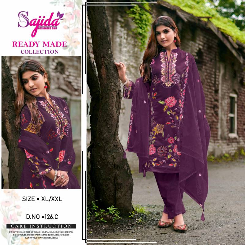 Sajida 126 A To D Roman Silk Pakistani Salwar Suits Collection