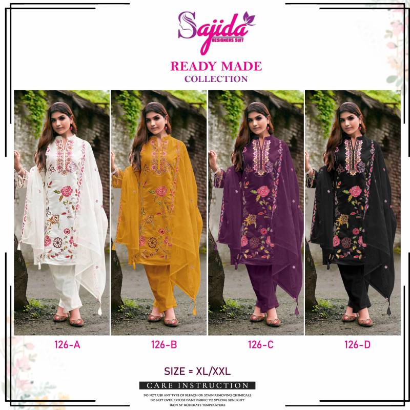 Sajida 126 A To D Roman Silk Pakistani Salwar Suits Collection