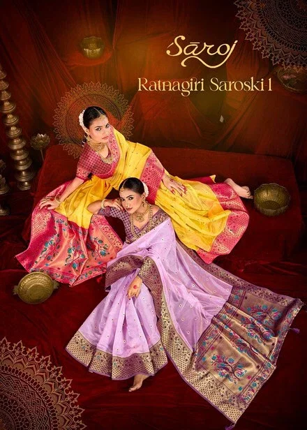 Saroj Ratnagiri Saroski Vol 1 Organza Silk Saree Collection