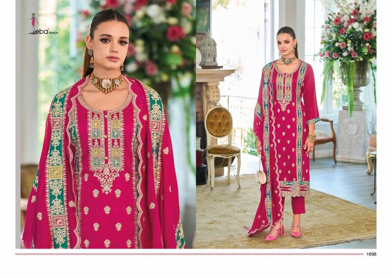Eba Noura 1696 To 1698 Chinon Readymade Suits Collection