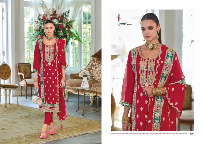 Eba Noura 1696 To 1698 Chinon Readymade Suits Collection