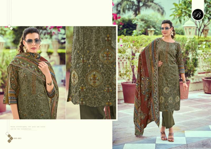 Belliza Aurelia Cotton Printed Embroidery Dress Material Collection