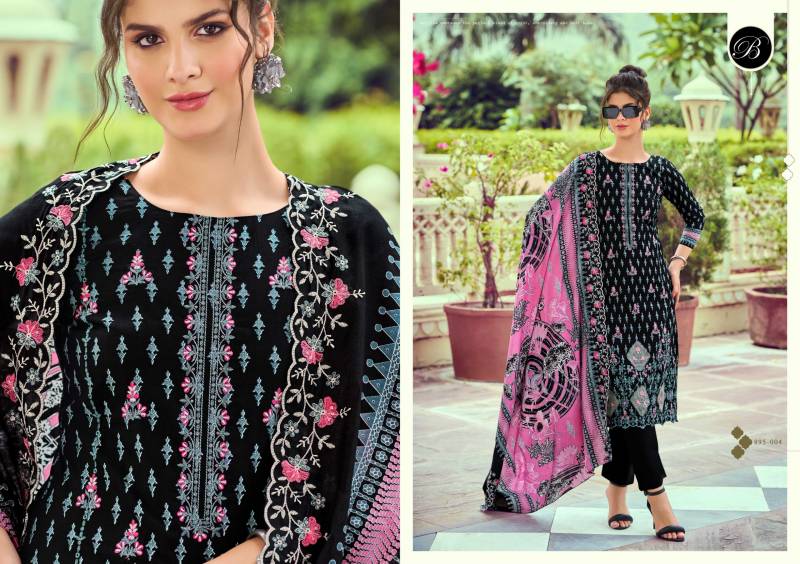 Belliza Aurelia Cotton Printed Embroidery Dress Material Collection