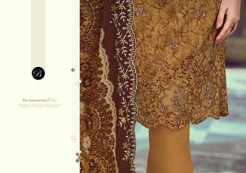 Belliza Aurelia Cotton Printed Embroidery Dress Material Collection
