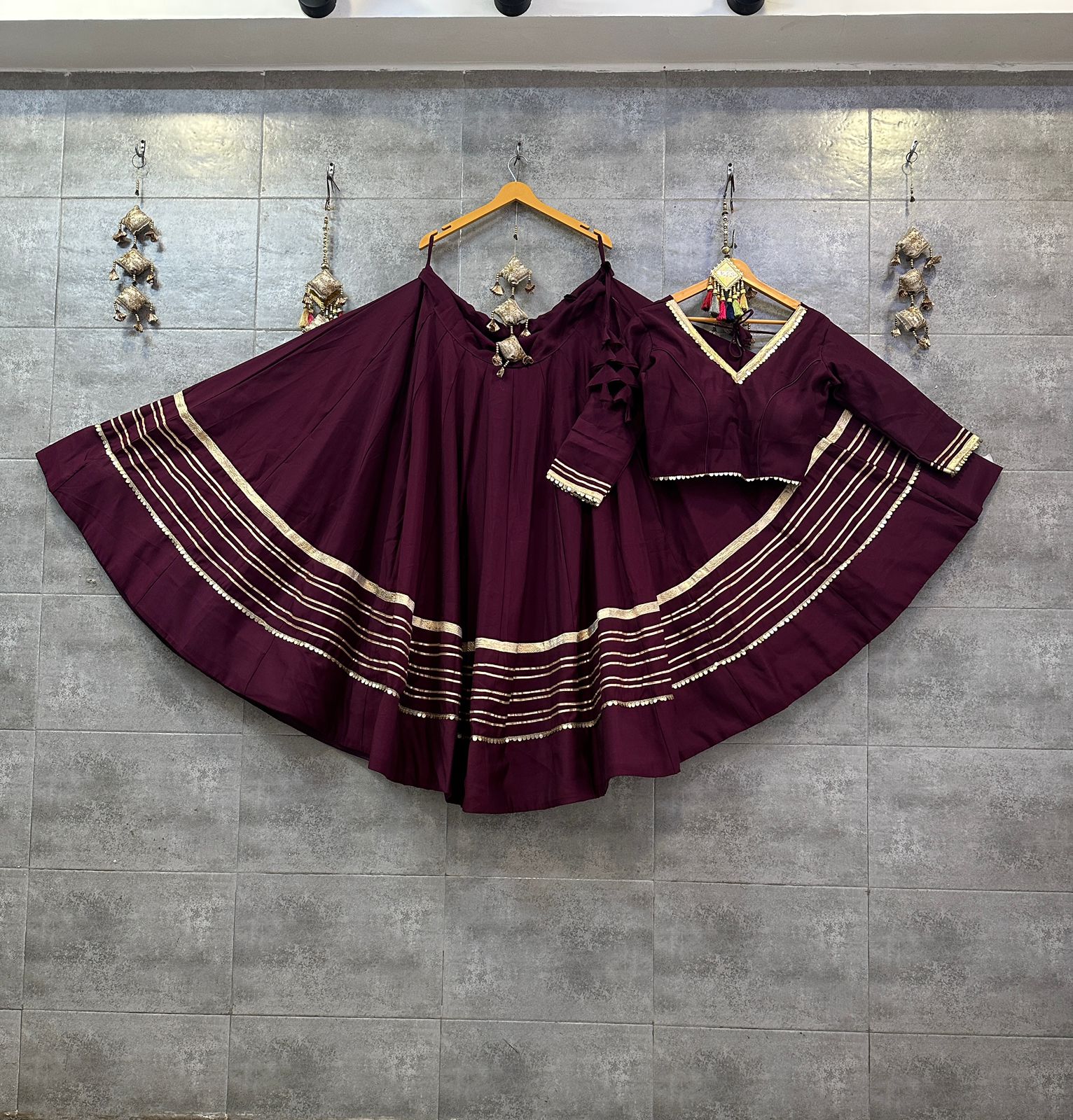 Scmd 06 Roman Silk With Gota Patti Lehenga Choli