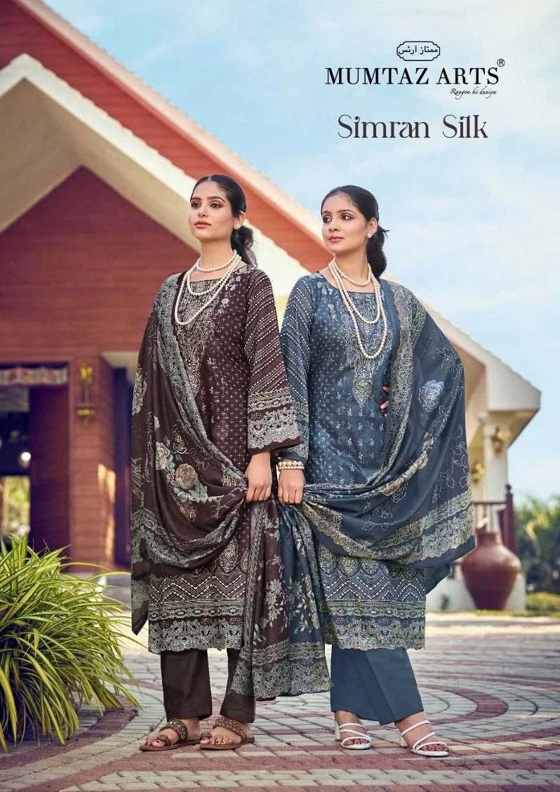 Mumtaz Simran Silk Jam Satin Digital Printed Dress Material Collection