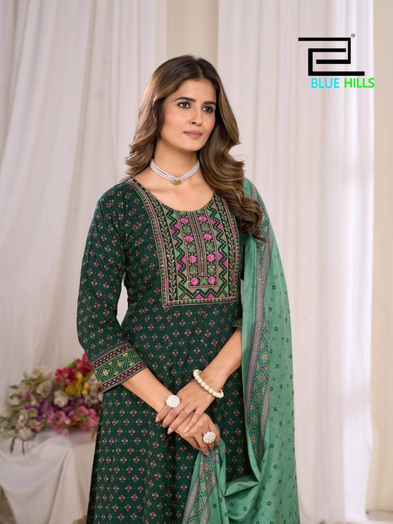 Blue Hills Ritu Special Vol 9 Rayon Anarkali Gown With Dupatta Collection