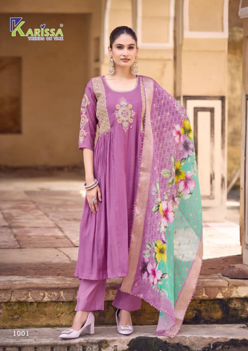 Karissa Simran Viscose Mall Kurti Bottom And Dupatta Collection