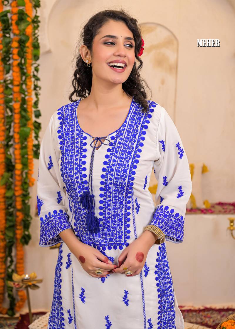 Afsana Meher Farsi Salwar Georgette Embroidery Work Co Ord Set Collection