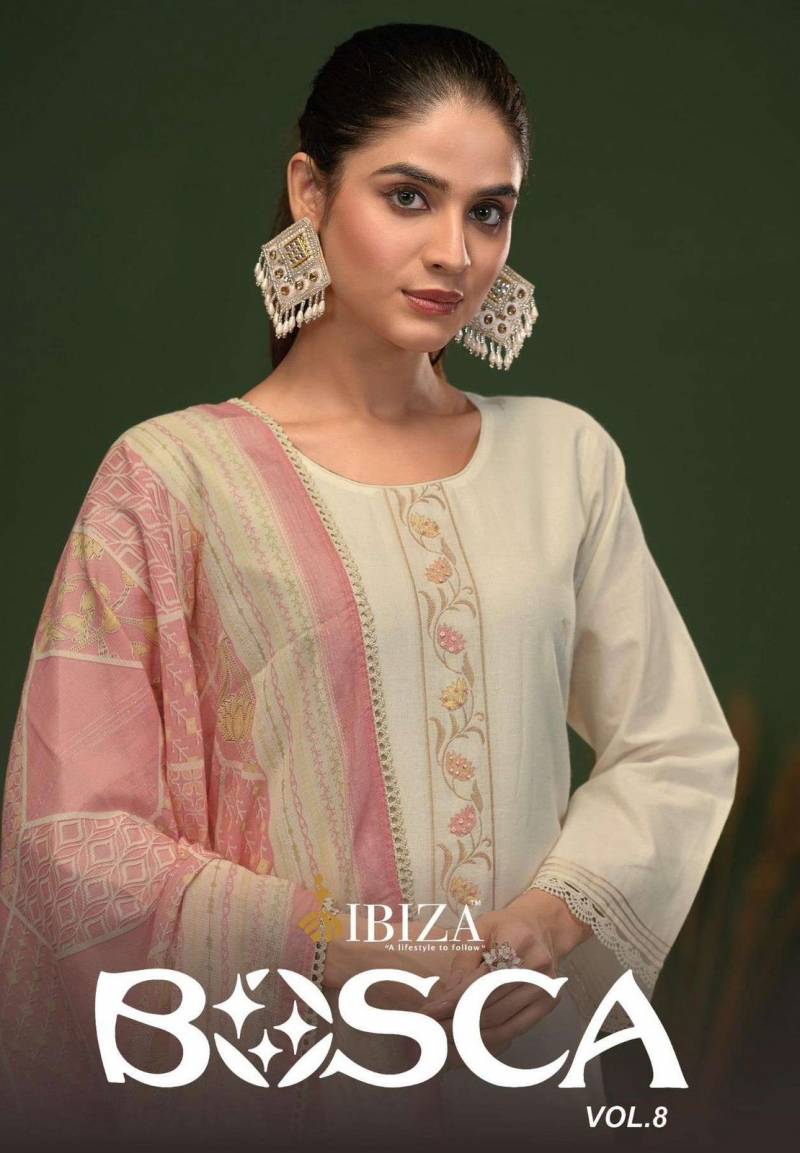 Ibiza Bosca Vol 8 Lawn Cotton Embroidery Salwar Suits Collection
