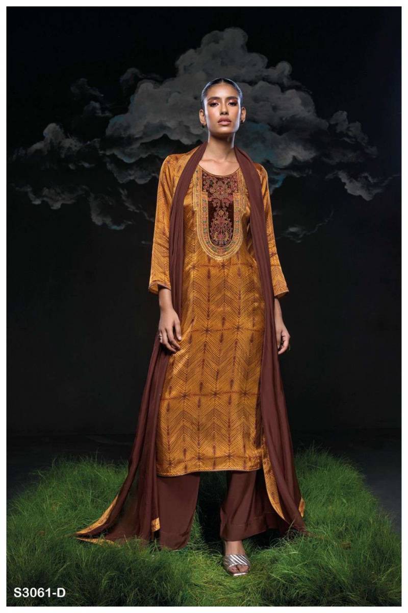 Ganga Swamini 3061 Bemberg Printed Salwar Suit Collection