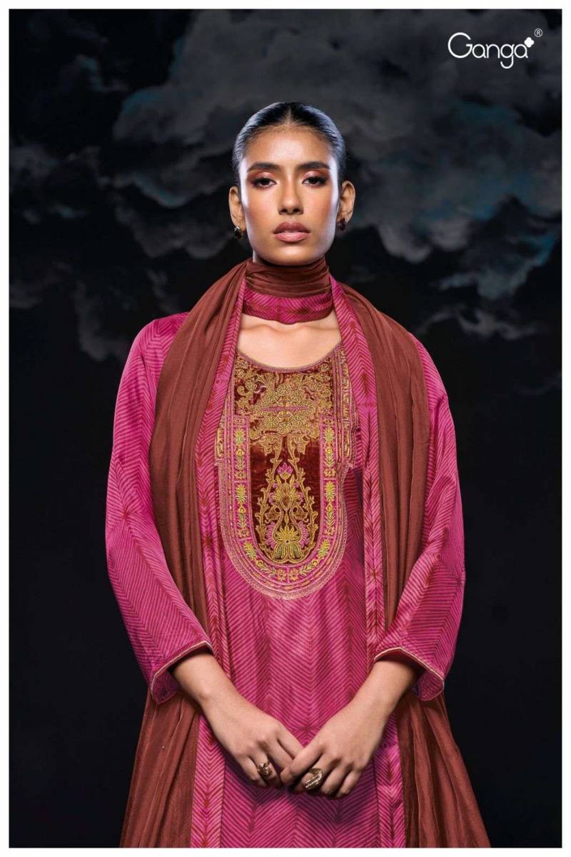 Ganga Swamini 3061 Bemberg Printed Salwar Suit Collection