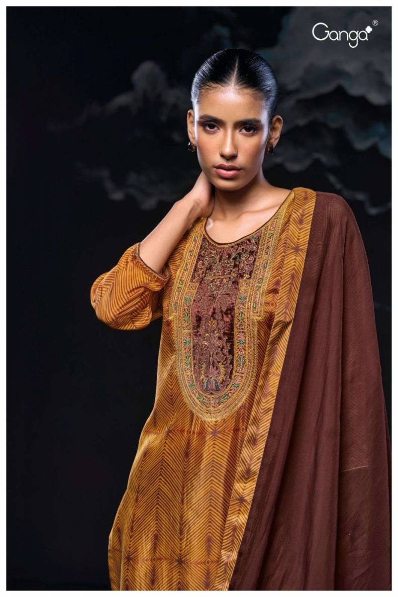 Ganga Swamini 3061 Bemberg Printed Salwar Suit Collection