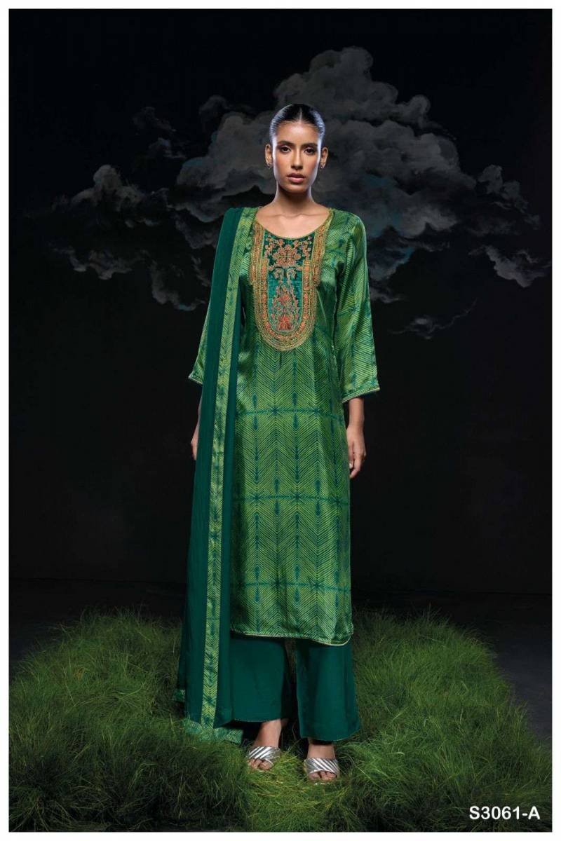 Ganga Swamini 3061 Bemberg Printed Salwar Suit Collection