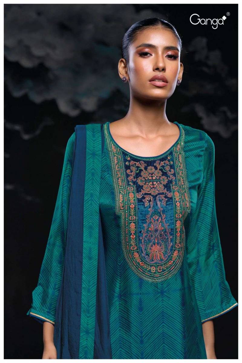 Ganga Swamini 3061 Bemberg Printed Salwar Suit Collection