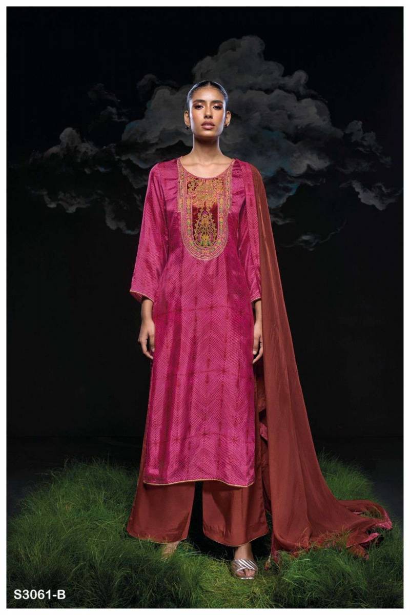 Ganga Swamini 3061 Bemberg Printed Salwar Suit Collection