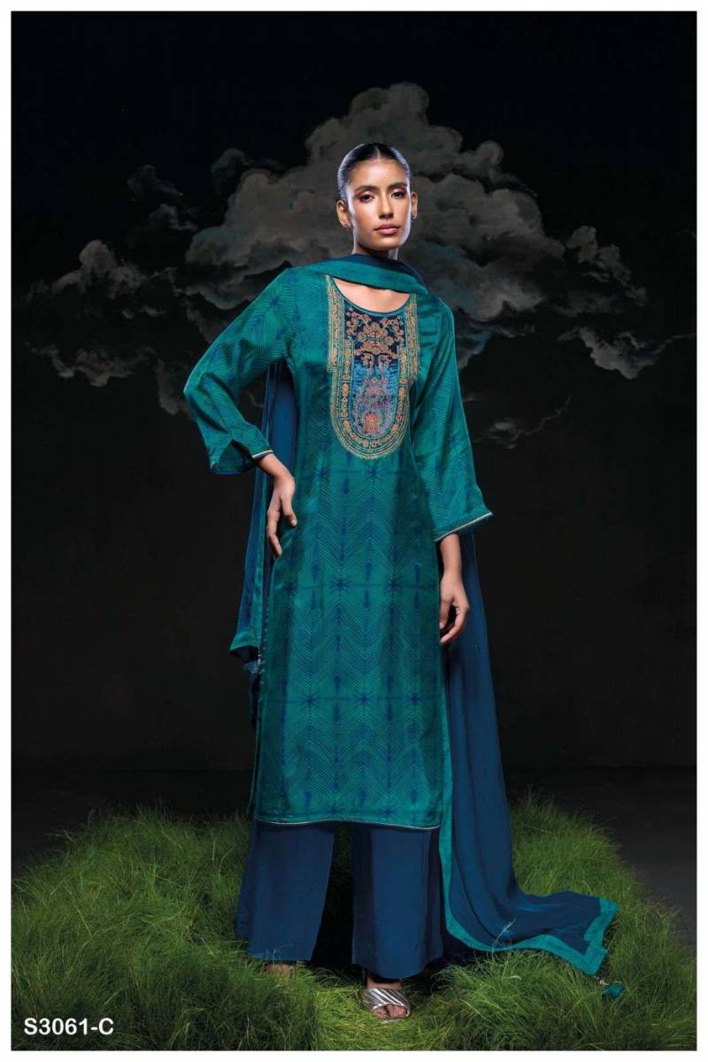 Ganga Swamini 3061 Bemberg Printed Salwar Suit Collection