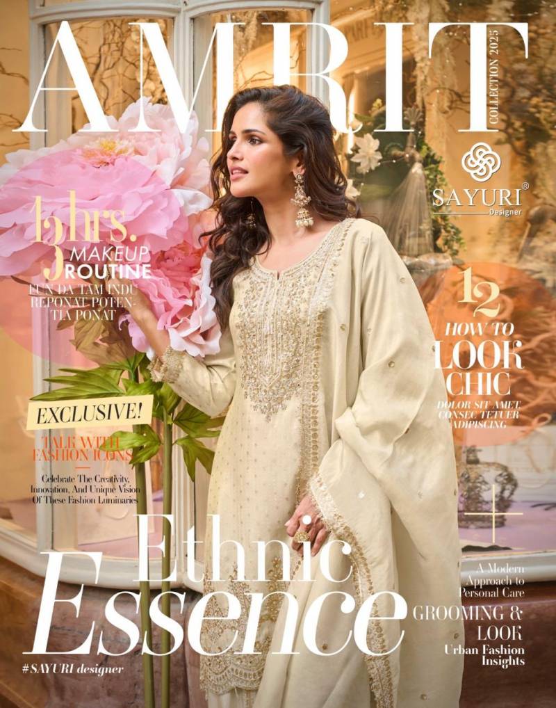 Sayuri Amrit Viscose Simar Embroidered Designer Festival Wear Collection