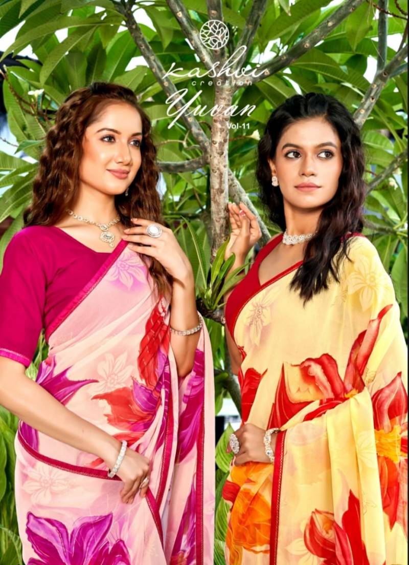 Kashvi Yuvan Vol 11 Georgette Saree Collection