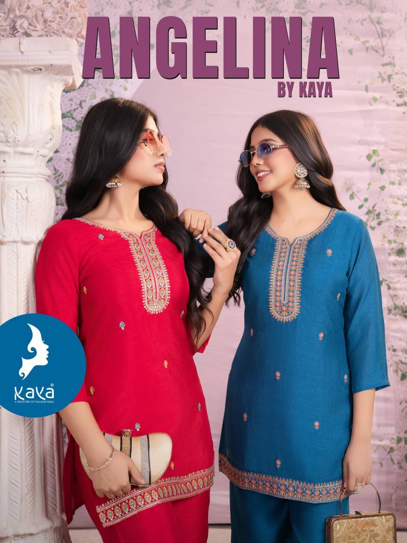 Kaya Angelina Vichitra Co Ord Set Party Wear Collection