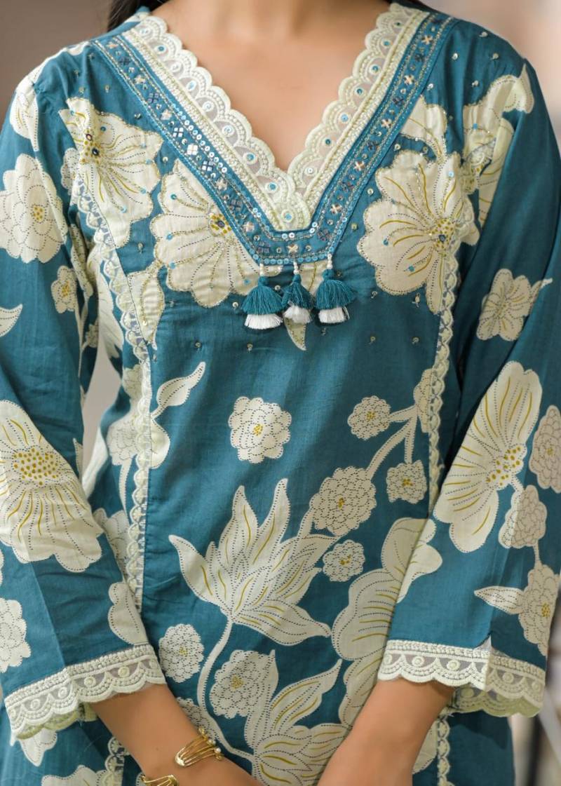 Naisha K 294 Designer Neck Pattern Cotton Printed Suits Collection