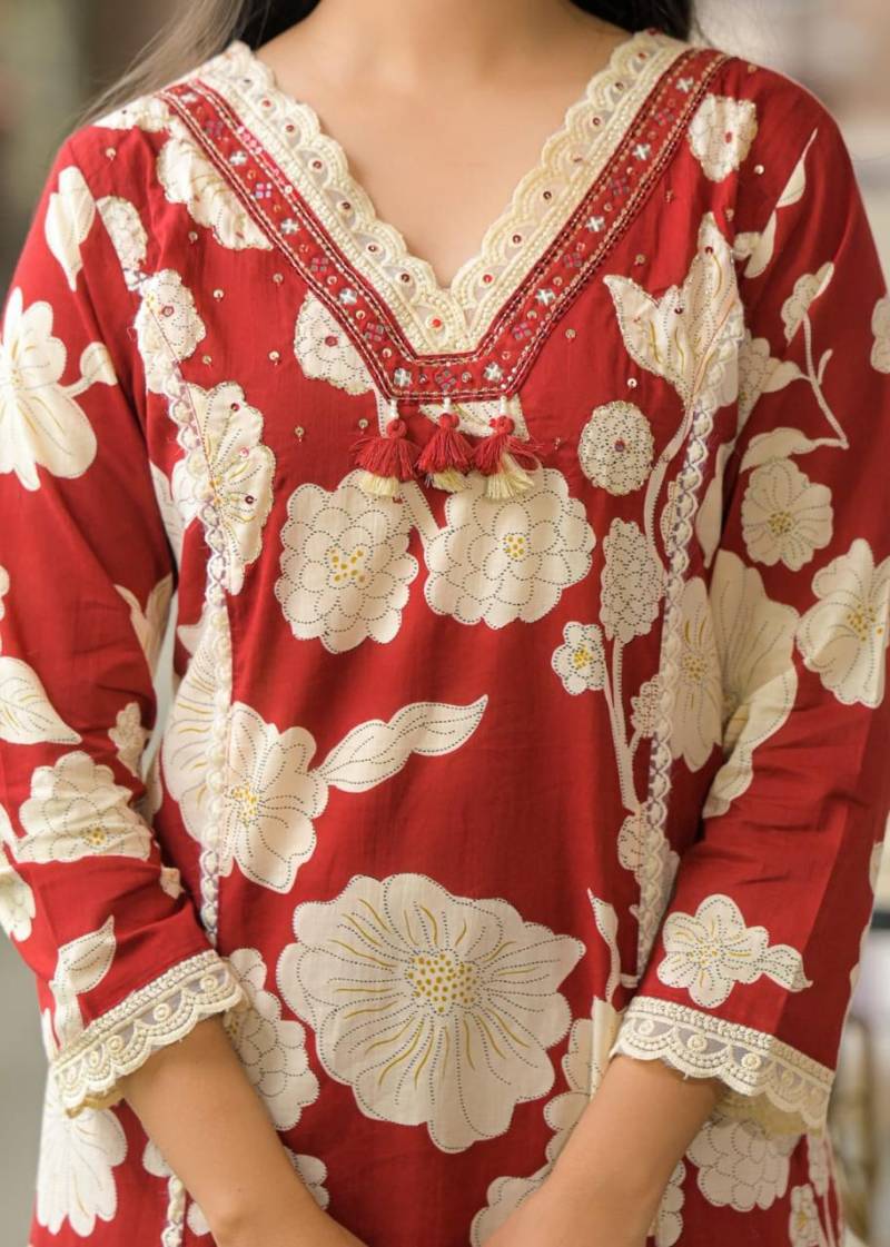 Naisha K 294 Designer Neck Pattern Cotton Printed Suits Collection